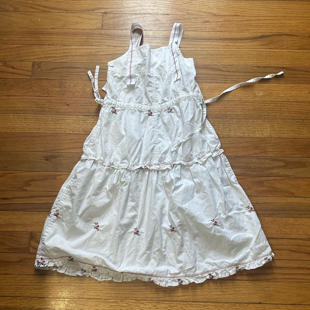 White Floral Kids Dress